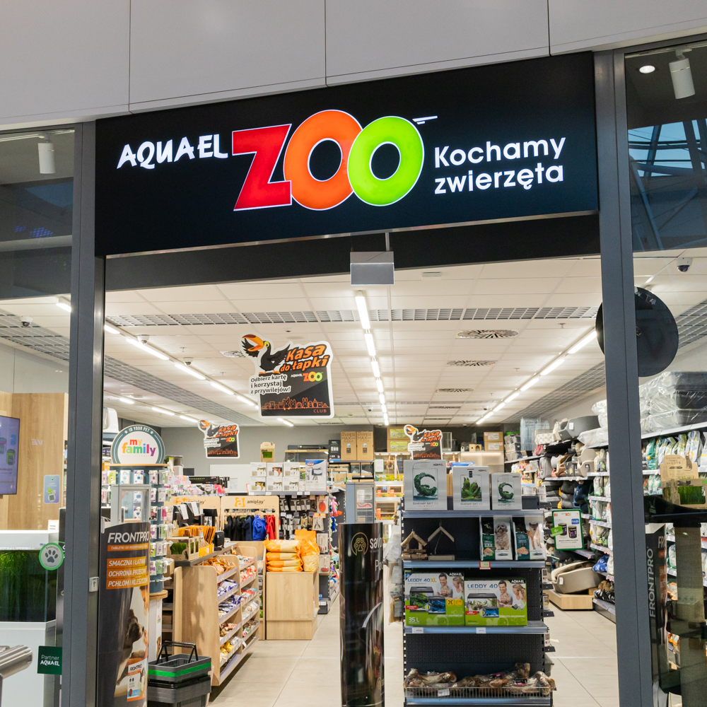 Wejście do sklepu zoologicznego Aquael ZOO w Galaxy