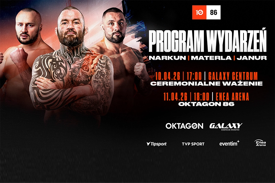 grafika promująca wydarzenie Oktagon MMA w Szczecinie