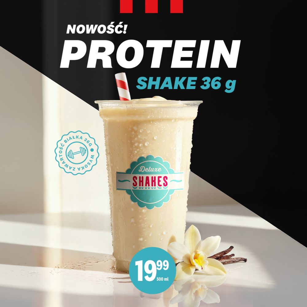 Waniliowy shake proteinowy KFC 36 gramów białka cena 19,99 zł