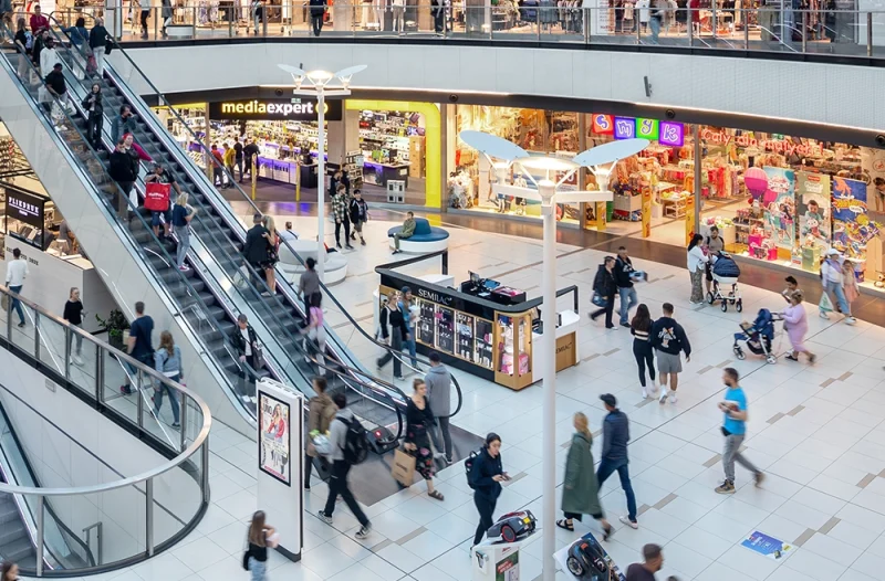 wyspa na pasażu w centrum galaxy