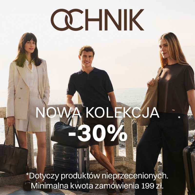Nowa kolekcja Ochnik promocja minus 30 procent w Centrum Galaxy Szczecin walizki i odzież