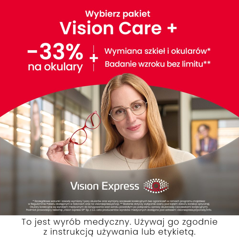 Vision Express Galaxy Szczecin Pakiet Vision Care plus rabat 33 procent