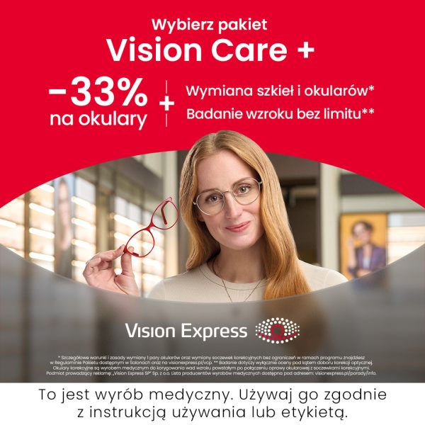 Vision Express Galaxy Szczecin Pakiet Vision Care plus rabat 33 procent