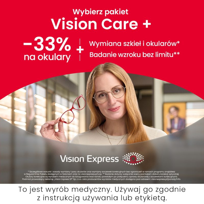 Vision Express Galaxy Szczecin Pakiet Vision Care plus rabat 33 procent